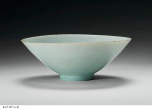Tea bowl, Qingbai ware. China, Northern Song dynasty, 1050-1100. Porcelain, blue-green glaze. On loan, Asian Art Museum, the Avery Brundage Collection. Photo courtesy of Fowler Museum at UCLA